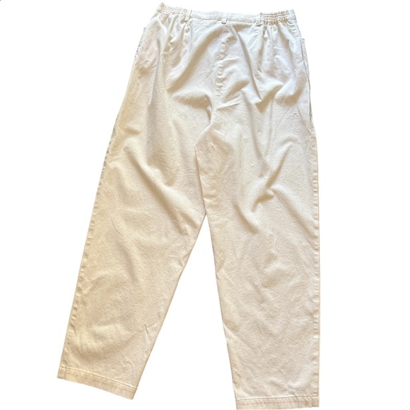 Jones New York Sport White Cotton Pants Women’s 16W Straight Leg Comfort Waist - Picture 2 of 7